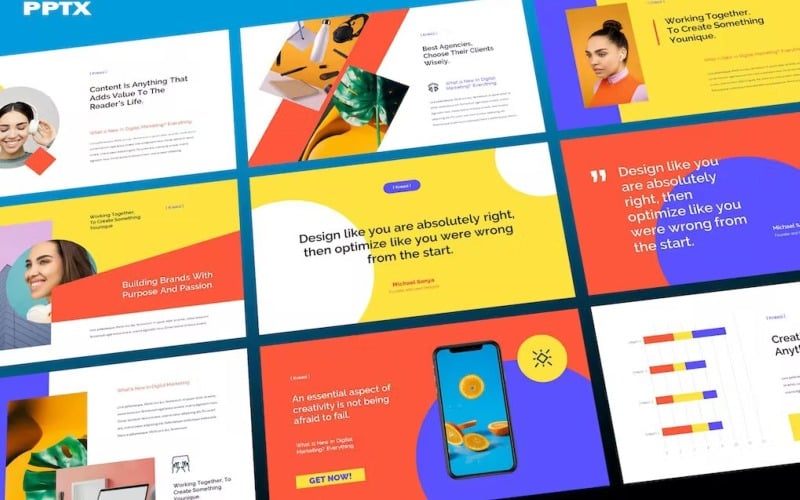 kreasi digital marketing powerpoint template original
