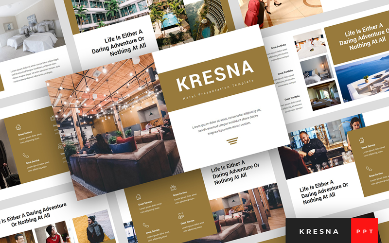 kresna hotel presentation powerpoint template original
