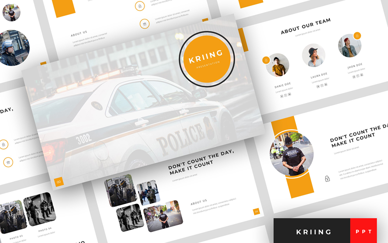 kriing security presentation powerpoint template original