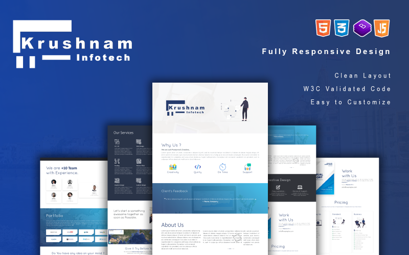 krushnam it business design html template original