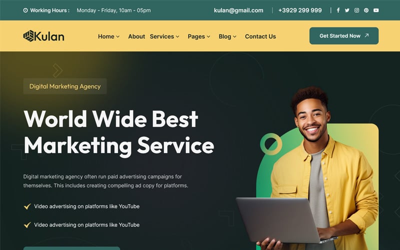 kulan digital marketing agency wordpress theme original