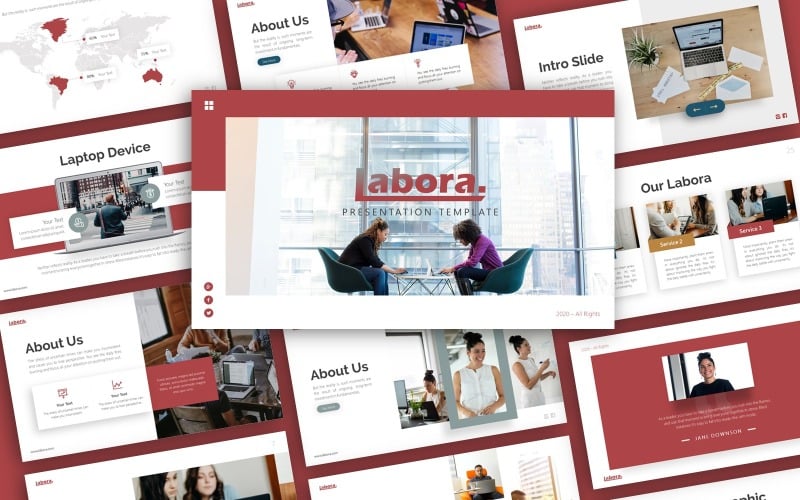 labora business presentation powerpoint template original