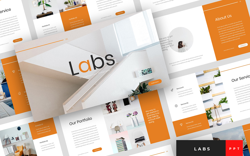 labs creative presentation powerpoint template original