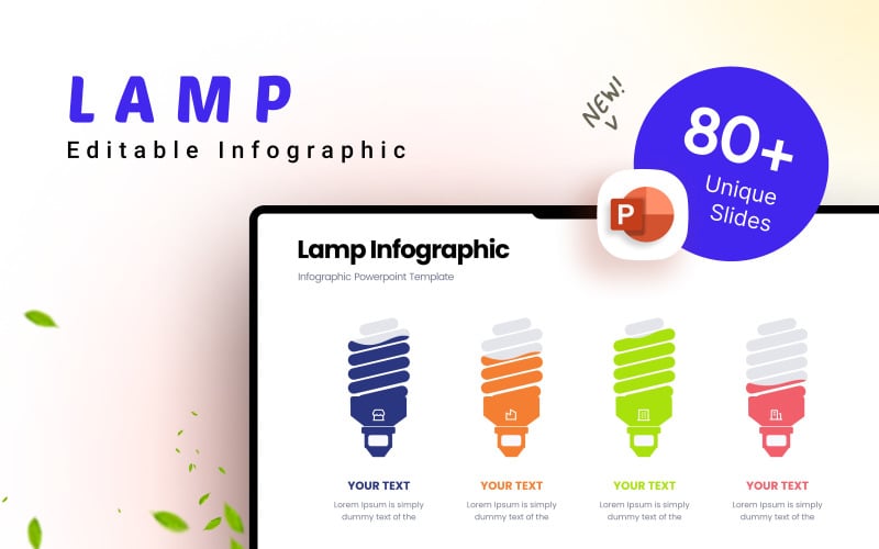 lamp business infographic presentation template original