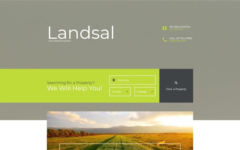 land broker responsive landing page template original