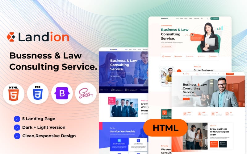 landion bussness amp law consulting service html landing template original