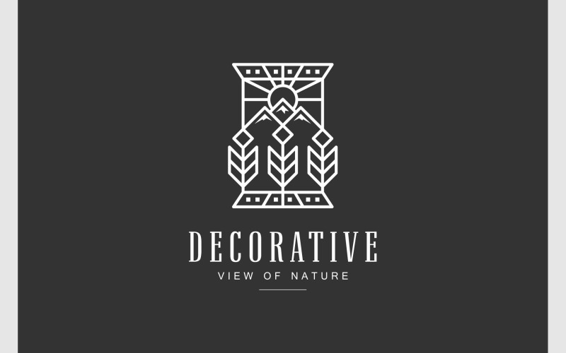 landscape mountain nature decorative logo original
