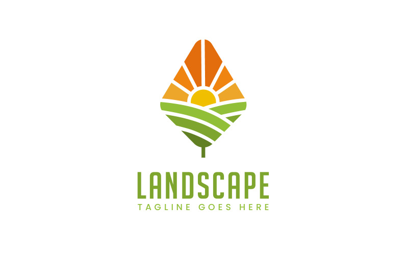 landscape nature outdoor logo design template original