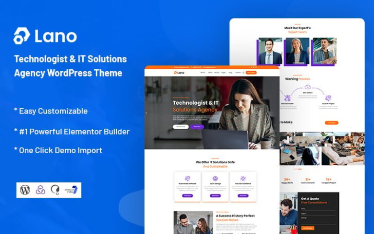 lano technologist amp it solutions agency wordpress theme original