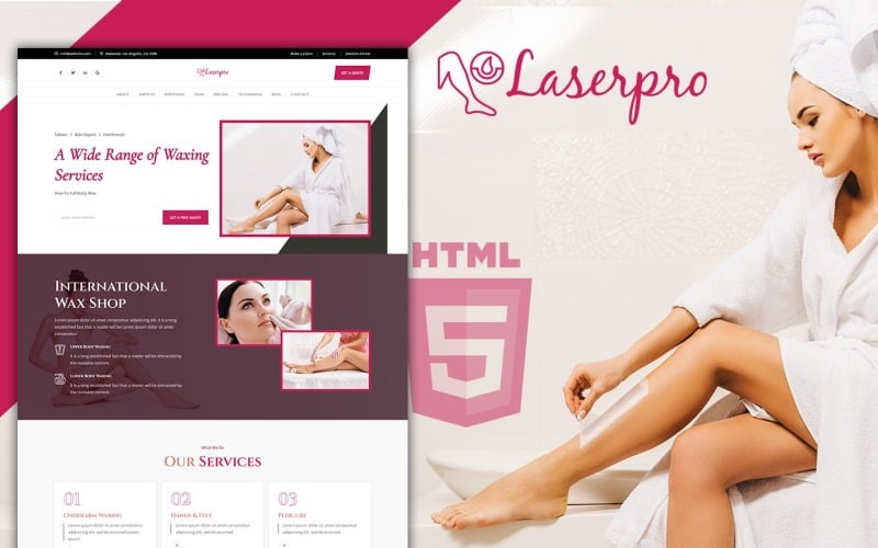 laserpro hair removal landing page template original