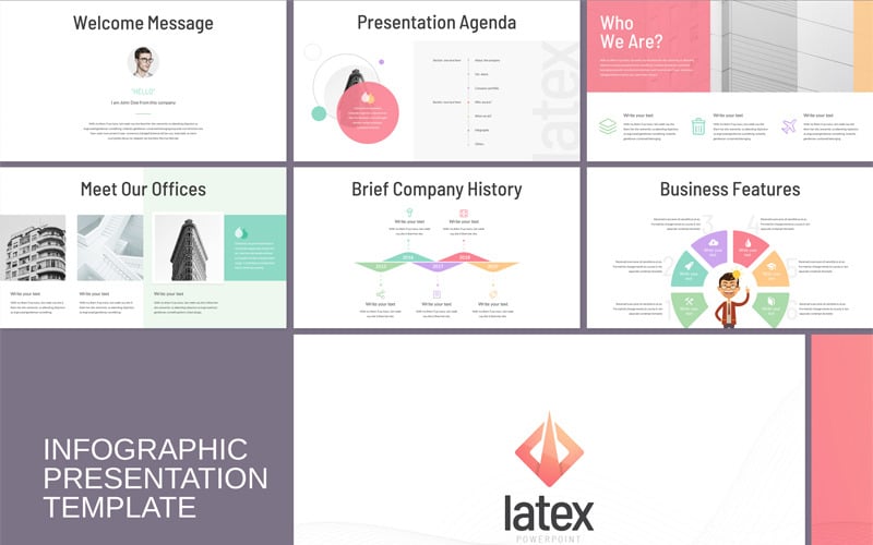 latex business infographic powerpoint template original