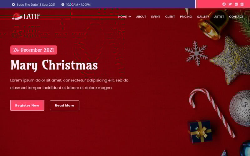 latif christmas event landing page theme original