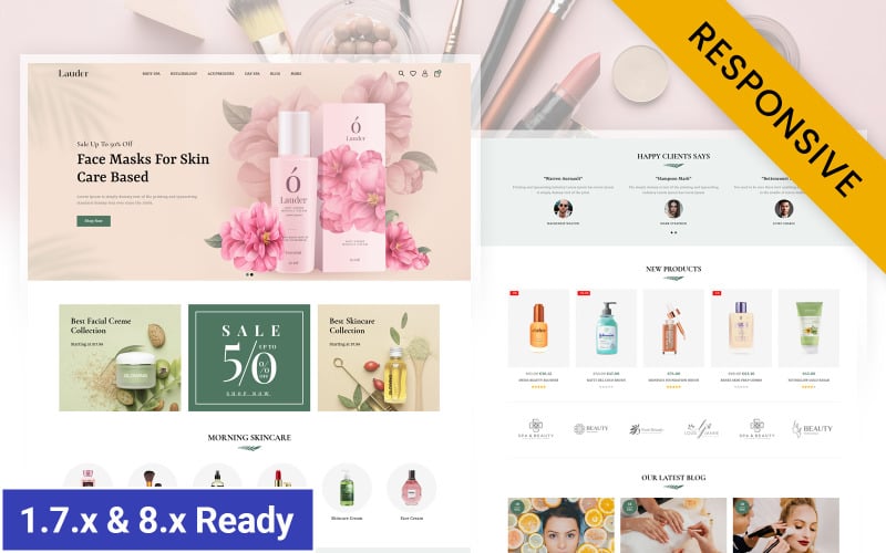 lauder cosmetics store prestashop responsive theme original