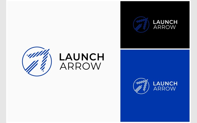 launch arrow abstract circle logo original