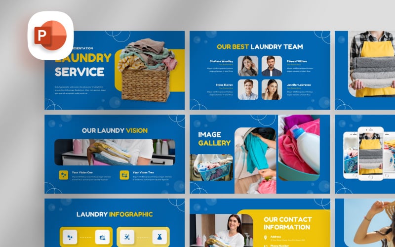 laundry service powerpoint template original