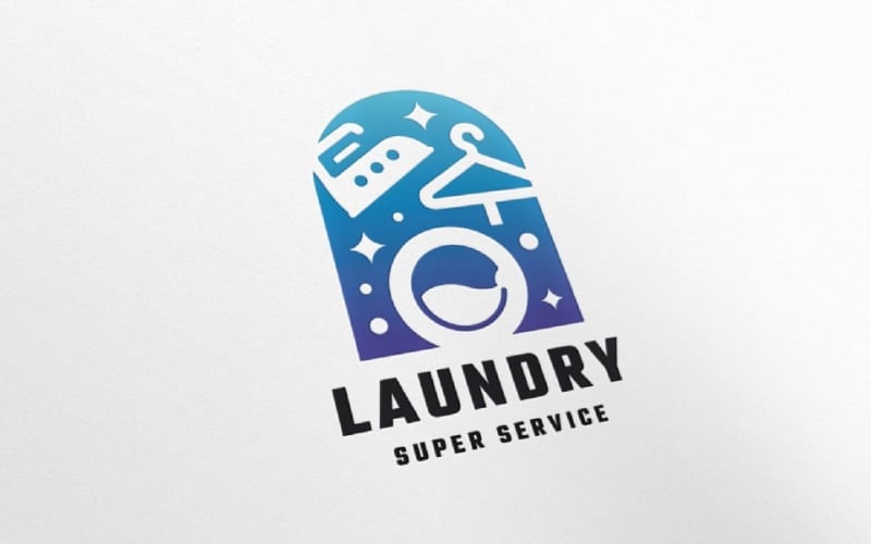laundry service pro logo template original