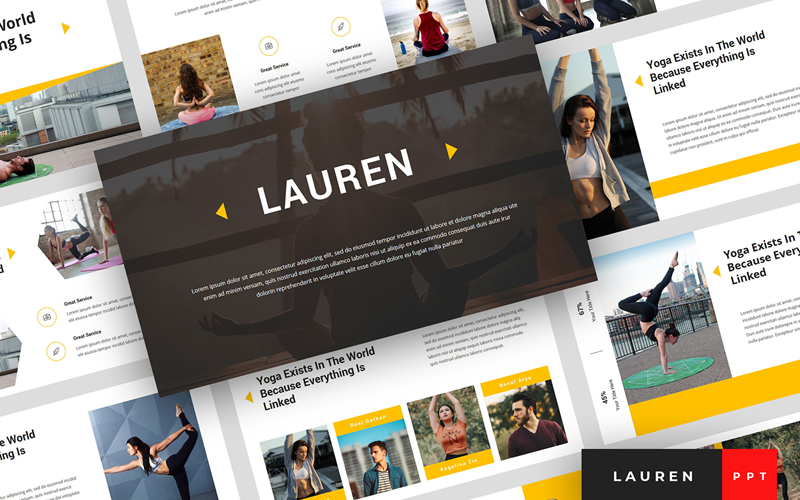 lauren yoga presentation powerpoint template original