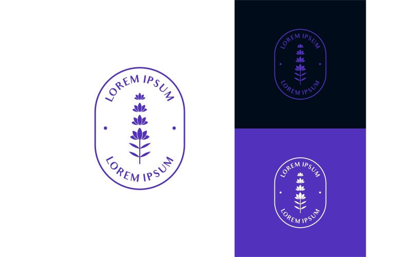 lavender floral label logo original