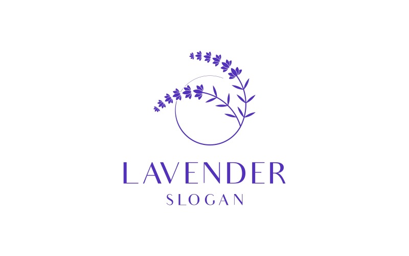 lavender violet floral logo original