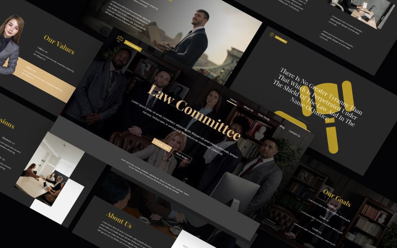 law committee powerpoint template original