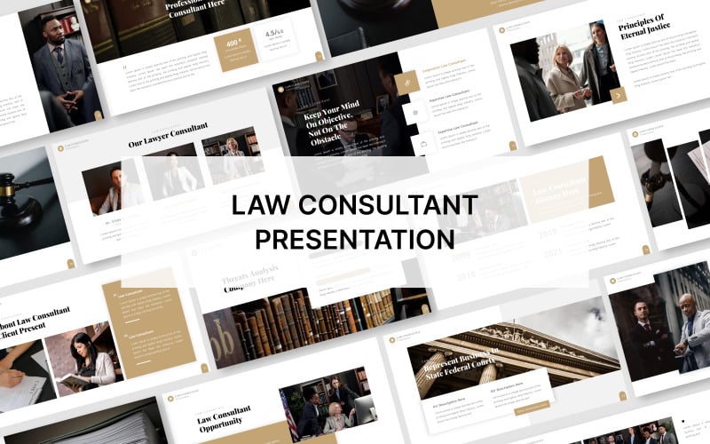 law consultant powerpoint template presentation original