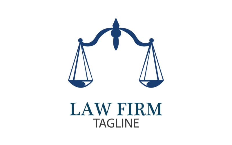 law firm logo and icon design template vector original