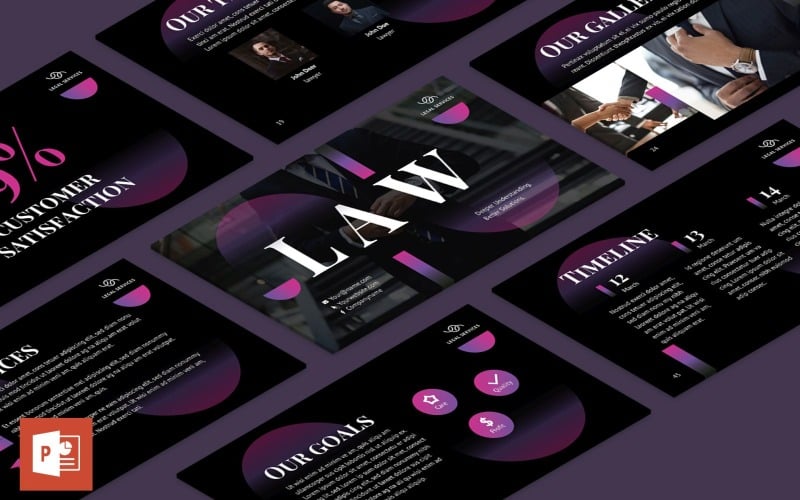 lawyer presentation powerpoint template original