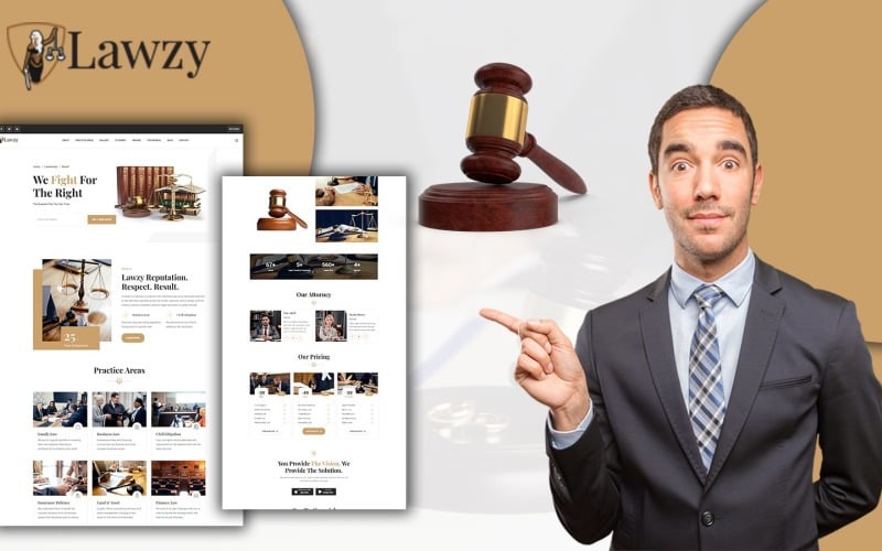 lawzy lawyers and law firm landing page html template original