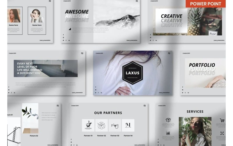 laxus creative powerpoint template original