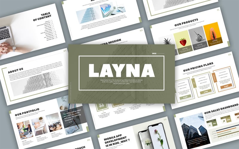 layna business presentation powerpoint template original