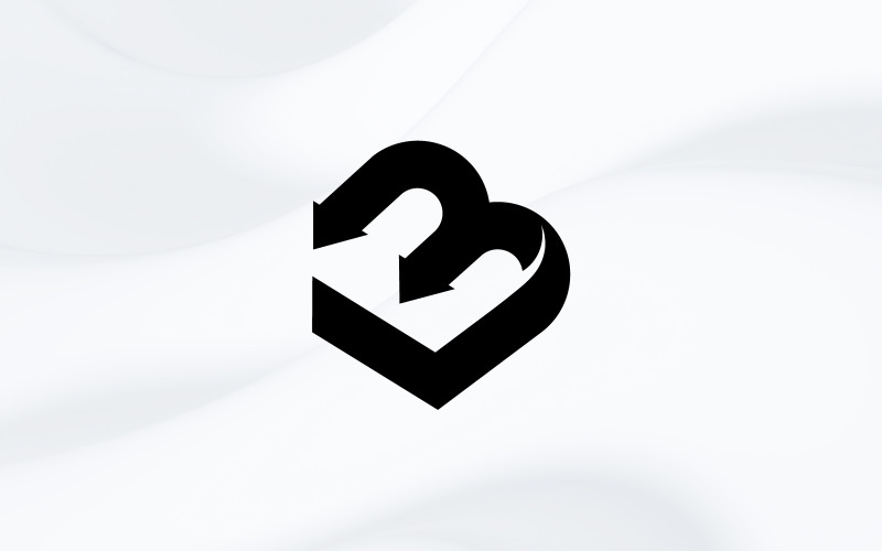 lb letter arrow logo design template original