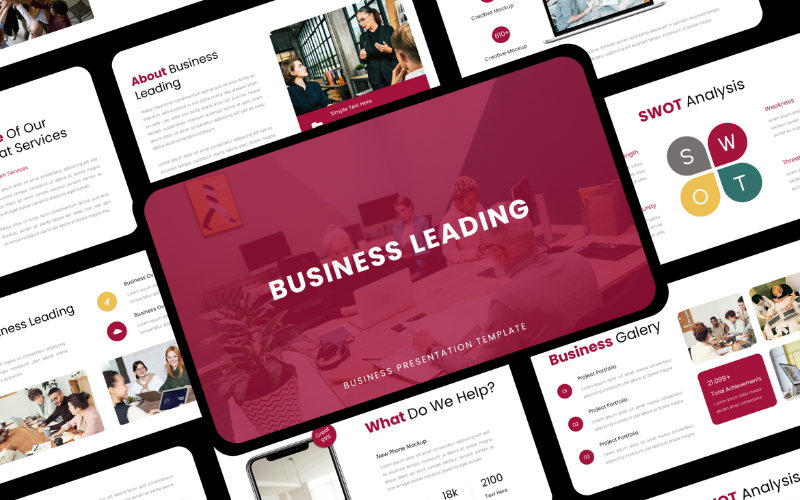 leading business presentation template original