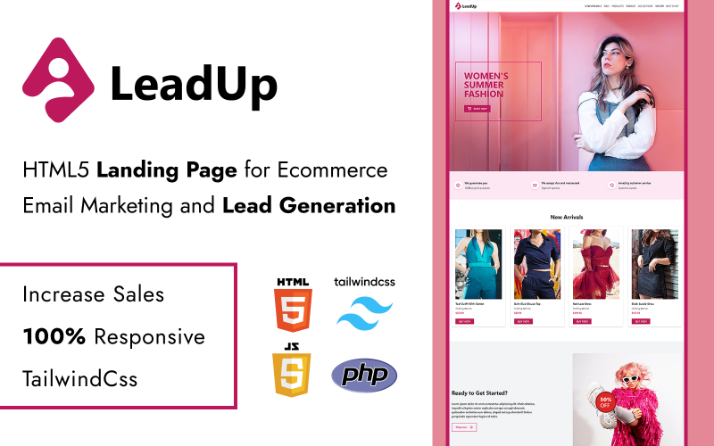 leadup landing page template for fashion ecommerce email marketing generate leads and increase sale original