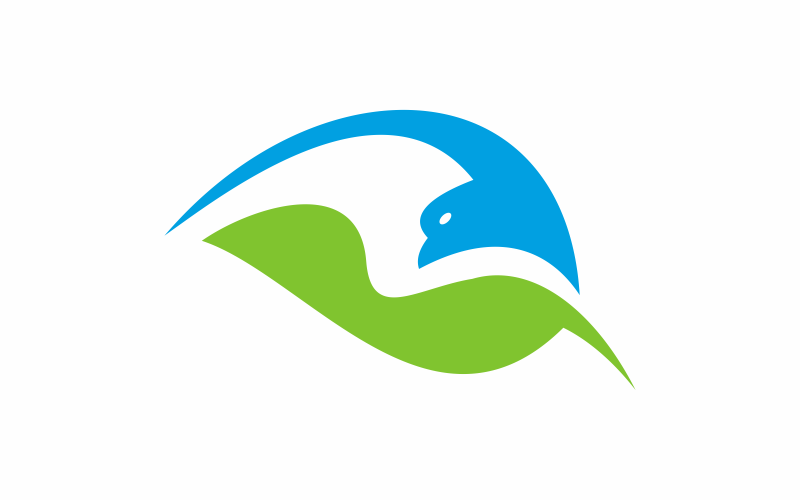leaf eagle logo template original