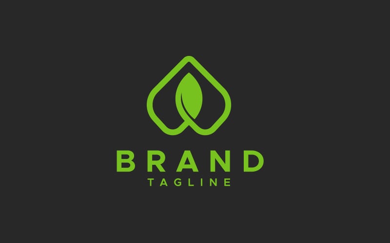 leaf ecology logo design template original