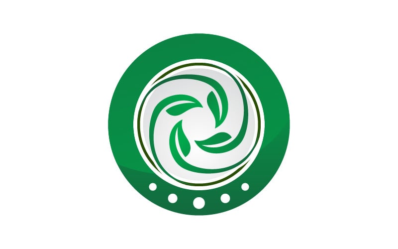leaf farm rotation motion logo template original