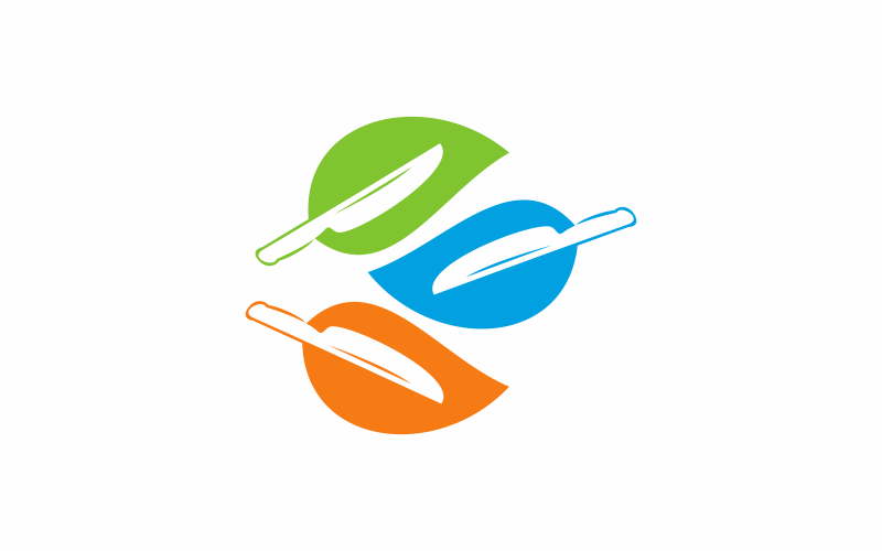 leaf knife logo template original