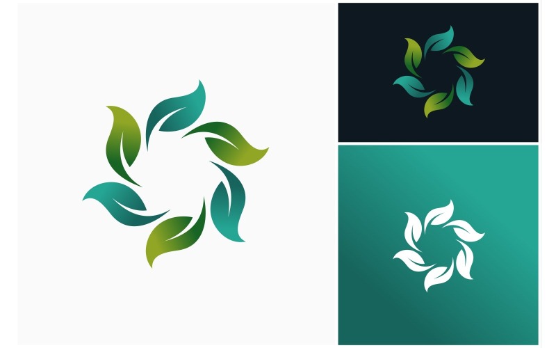 leaf leaves foliage circular logo original