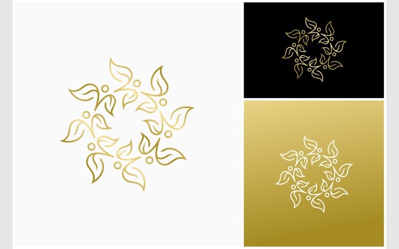 leaf wellness luxury decoration logo original