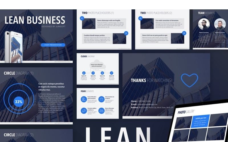 lean powerpoint template original