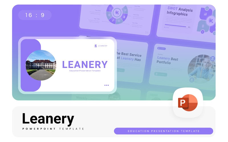 leanery education powerpoint template original