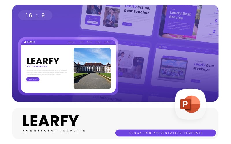 learfy education powerpoint template original