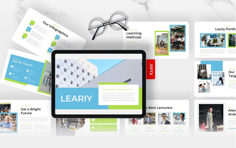 leariy education university powerpoint template original