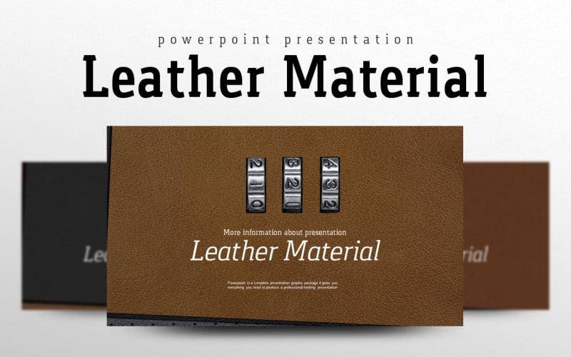 leather material powerpoint template original
