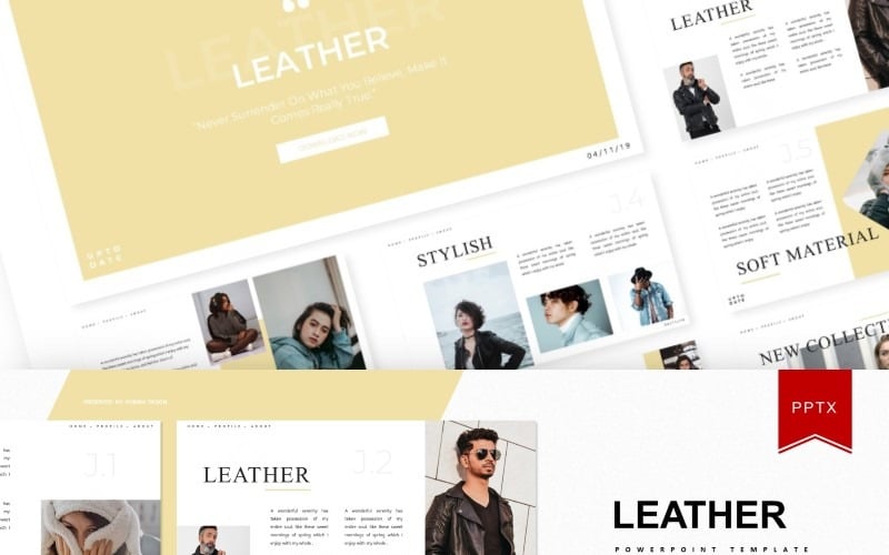 leather powerpoint template original