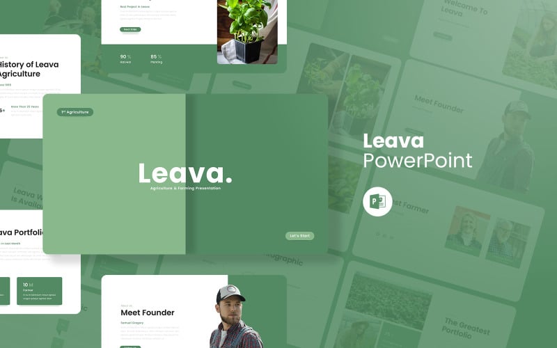 leava agriculture powerpoint template original