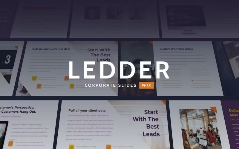ledder elegant business theme powerpoint original