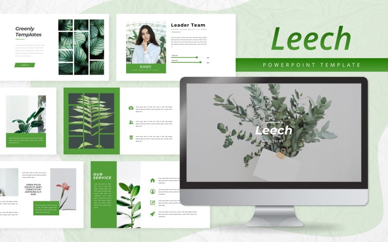 leech creative presentation powerpoint template original
