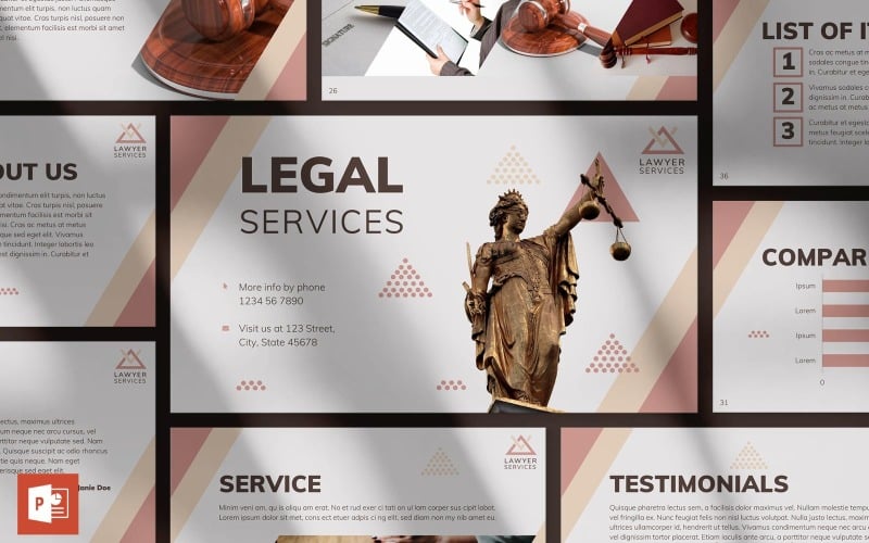 legal services presentation powerpoint template original