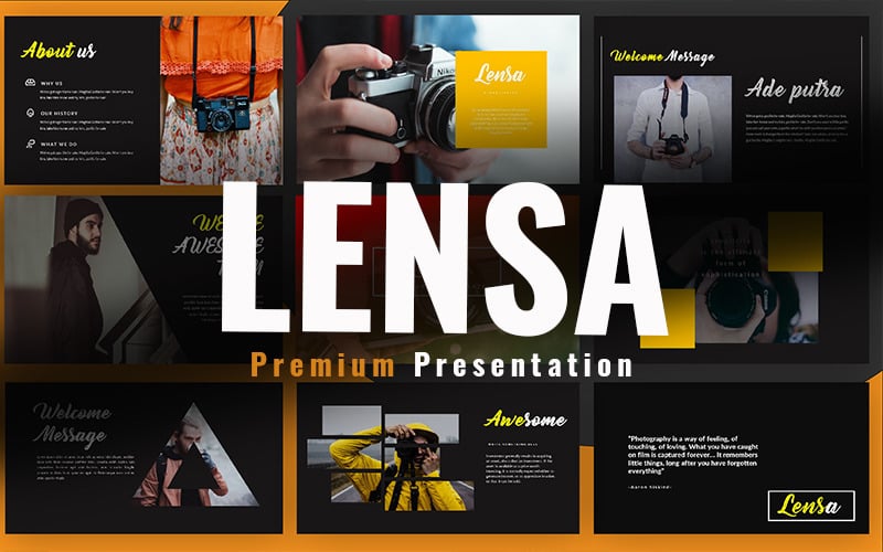 lensa creative powerpoint template original